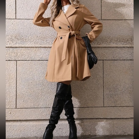 Cozy double breasted cozy overcoat - Picture 5 of 7